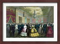 Framed President Abraham Lincoln and Wife at Their Last Reception