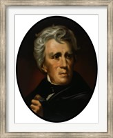 Framed President Andrew Jackson (color portrait)