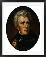 Framed President Andrew Jackson (color portrait)