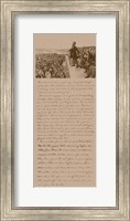 Framed President Abraham Lincoln and Gettysburg Address