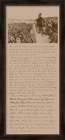 Framed President Abraham Lincoln and Gettysburg Address