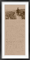 Framed President Abraham Lincoln and Gettysburg Address