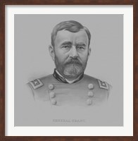Framed General Ulysses S. Grant (drawn portrait)