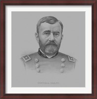 Framed General Ulysses S. Grant (drawn portrait)