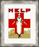 Framed Help - Red Cross Nurse