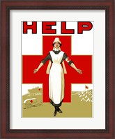 Framed Help - Red Cross Nurse