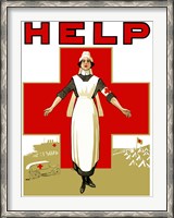 Framed Help - Red Cross Nurse