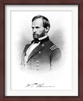 Framed General William Tecumseh Sherman