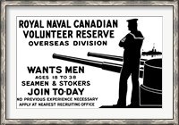 Framed Royal Naval Canadian Volunteer Reserve