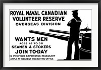 Framed Royal Naval Canadian Volunteer Reserve