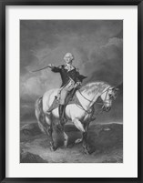 Framed General George Washington on Horseback