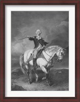 Framed General George Washington on Horseback