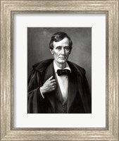 Framed President Abraham Lincoln Wearing Overcoat