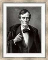 Framed President Abraham Lincoln Wearing Overcoat