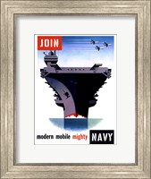 Framed Modern, Moblie, Mighty, Navy