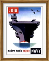 Framed Modern, Moblie, Mighty, Navy