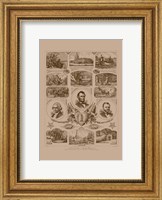 Framed Presidents Grant, Lincoln and Washinton