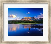 Framed Sofa Mountain Reflects in Beaver Pond, Wateron Lakes National Park, Alberta, Canada