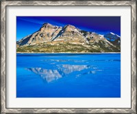 Framed Vimy Peak Reflects into Waterton Lake, Wateron Lakes National Park, Alberta, Canada