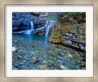 Framed Cameron Falls, Waterton Lakes NP, Alberta, Canada