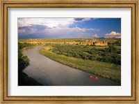 Framed Milk River at Writing On Stone Provincial Park, Alberta