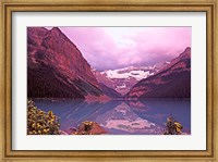 Framed Dawn at Lake Louise, Alberta, Canada