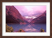 Framed Dawn at Lake Louise, Alberta, Canada