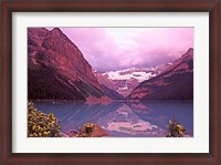 Framed Dawn at Lake Louise, Alberta, Canada