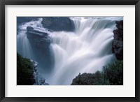 Framed Athabasca Falls in Jasper National Park, Canada