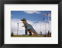 Framed Albertosaurus Dinosaur, Drumheller, Alberta, Canada