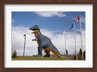 Framed Albertosaurus Dinosaur, Drumheller, Alberta, Canada
