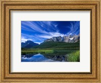 Framed Cirrus Clouds Over Waterfowl Lake, Banff National Park, Alberta, Canada