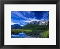 Framed Cirrus Clouds Over Waterfowl Lake, Banff National Park, Alberta, Canada