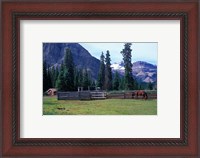 Framed Log Cabin, Horse and Corral, Banff National Park, Alberta, Canada