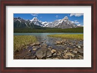 Framed Alberta, Rocky Mountains, Banff NP, lake fed by snowmelt
