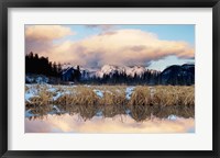 Framed Vermillion Lake, Banff National Park, Alberta