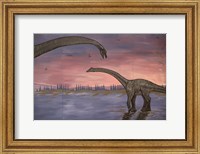 Framed Town Dinosaur Mural, Drumheller, Alberta, Canada