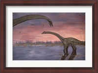 Framed Town Dinosaur Mural, Drumheller, Alberta, Canada