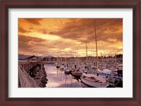 Framed Boats at Sunset, Comox Harbor, British Columbia