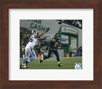 Framed Russell Wilson 2014 Playoff Action