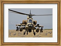 Framed AH-64A Peten attack helicopter