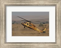Framed UH-60L Yanshuf helicopter of the Israeli Air Force