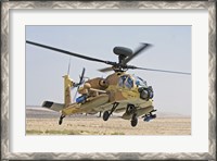 Framed AH-64D Saraph helicopter of the Israeli Air Force