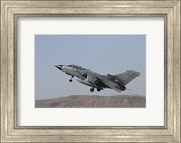 Framed Panavia Tornado of the Italian Air Force taking off