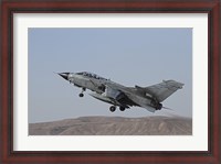 Framed Panavia Tornado of the Italian Air Force taking off