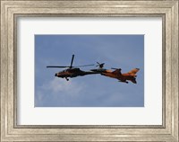 Framed F-16 Falcon and AH-64 Apache from the Royal Netherlands Air Force