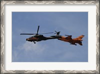 Framed F-16 Falcon and AH-64 Apache from the Royal Netherlands Air Force