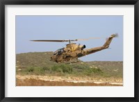 Framed AH-1S Tzefa attack helicopter of the Israeli Air Force