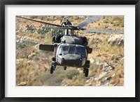 Framed UH-60L Yanshuf helicopter of the Israeli Air Force