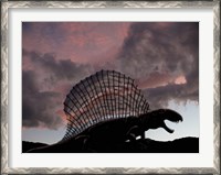 Framed Dimetrodon limbatus, a prehistoric animal